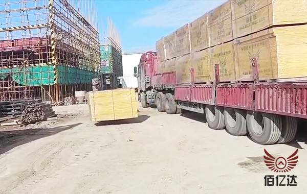 廣西建筑模板紅板珠海卸車場(chǎng)景圖